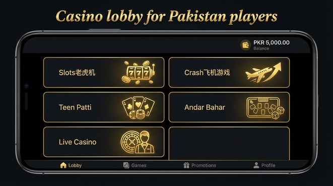 Lobby view of luck22 for Pakistan users - 4